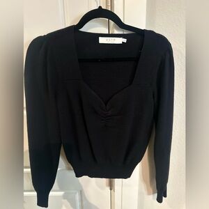 ASTR black sweater, sweetheart neckline, size L, EUC